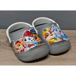 Crocs Paw Patrol Fun Lab Clogs Kids Size 8 C8 Gray Chase Skye Rubble Marshall